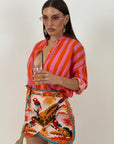 Camicia a righe PINK&ORANGE