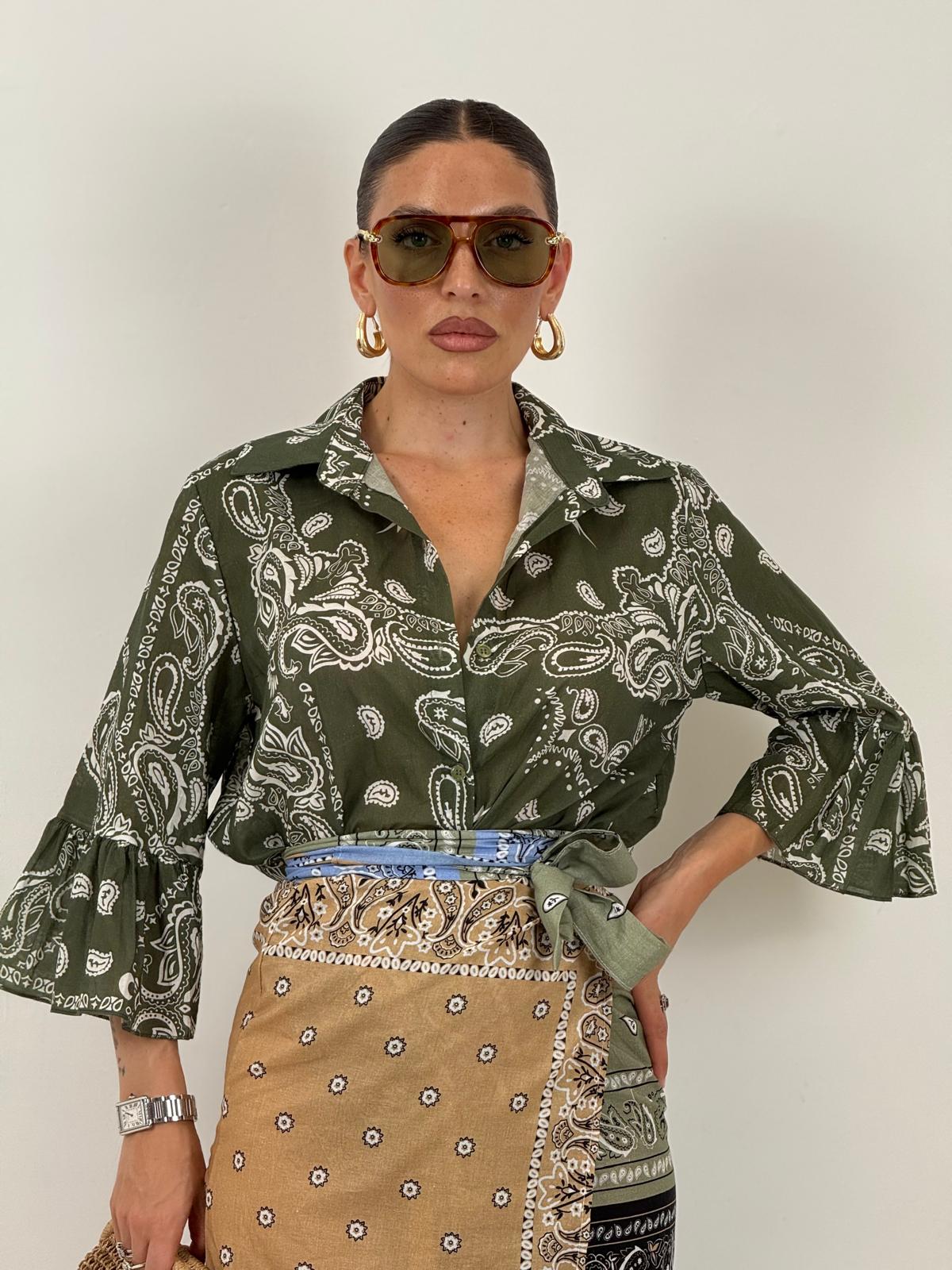 Camicia a fantasia TROPICAL
