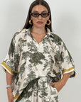 Cordset EKIN - Completo blusa e pantalone a fantasia