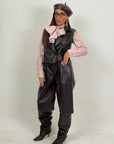 Cordset DOROTEA - Completo gilet e bermuda in ecopelle