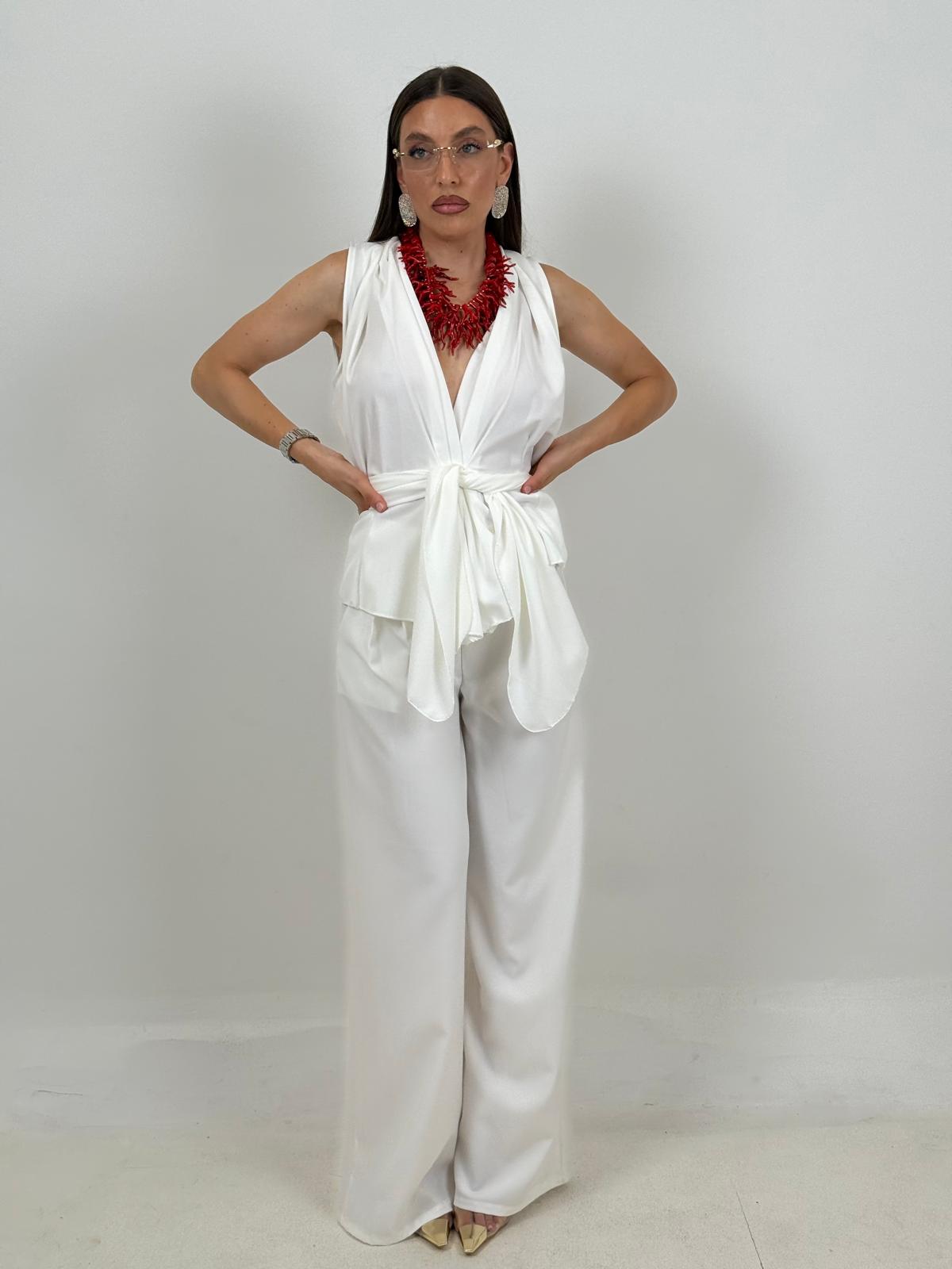 Tailleur WHITE - Completo gilet e pantalone