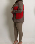 CURVY Giacca FLORA con frange