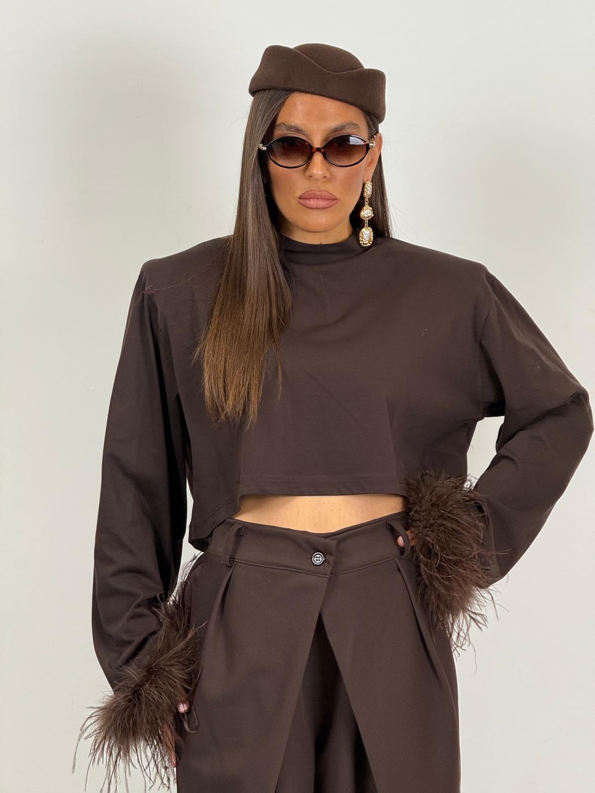 Maglia KALA con piume
