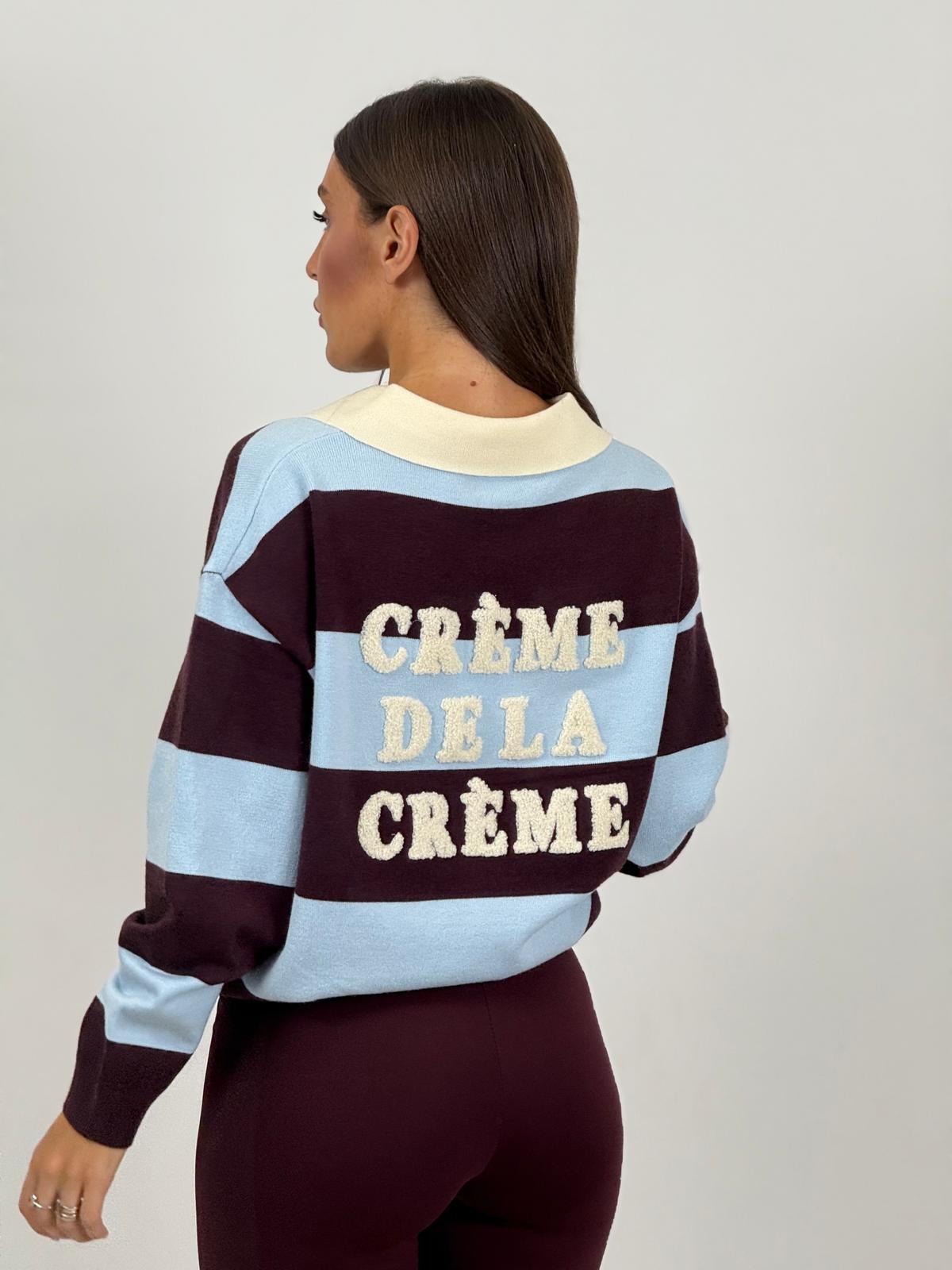 Maglia con scritta CREME DE LA CREME