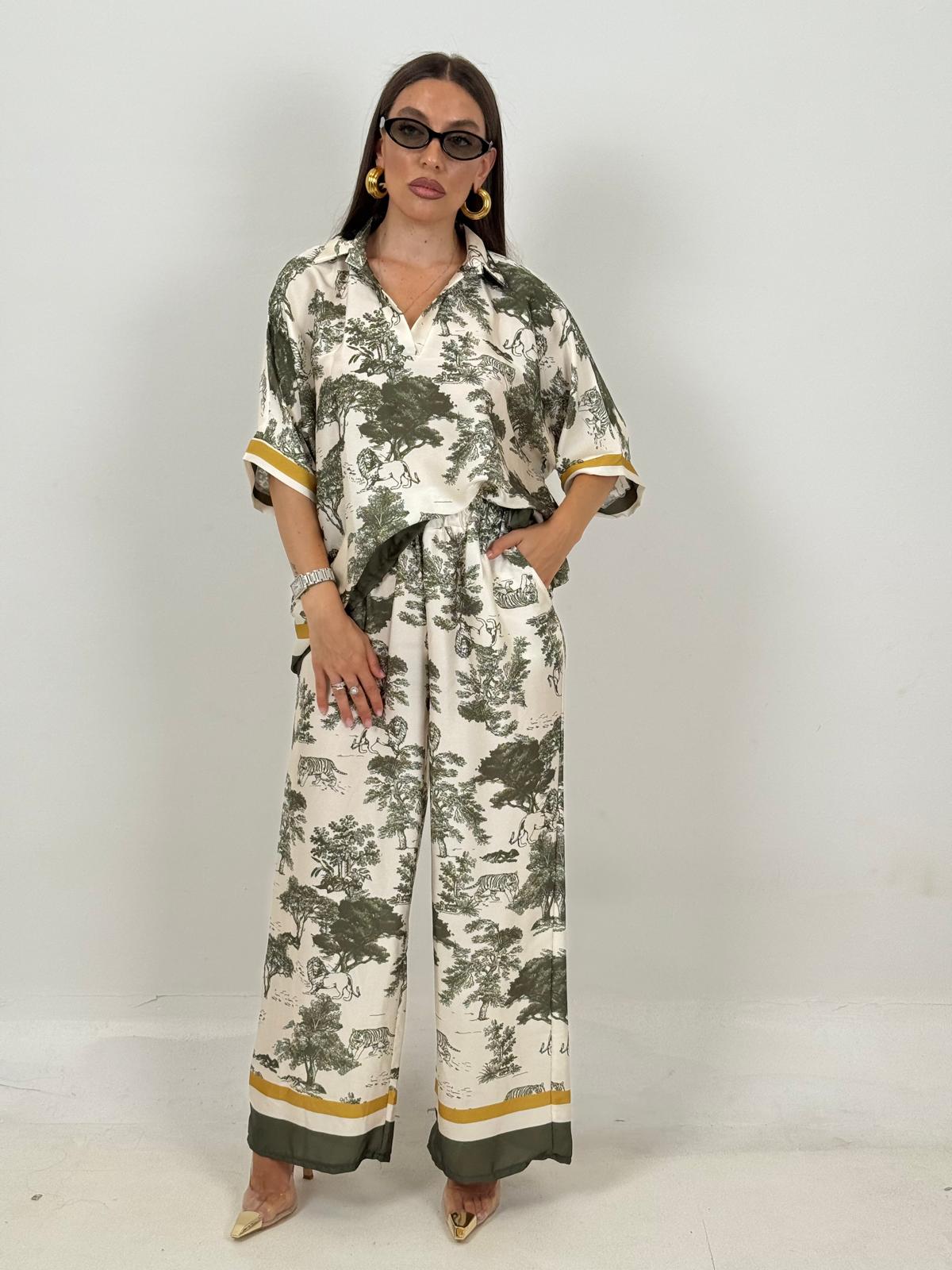 Cordset EKIN - Completo blusa e pantalone a fantasia