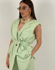 SALDO Tailleur DALILA - Completo gilet con cintura e pantalone