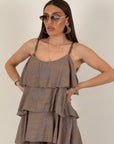 Cordset ELISA - Completo blusa con rouche e pantalone