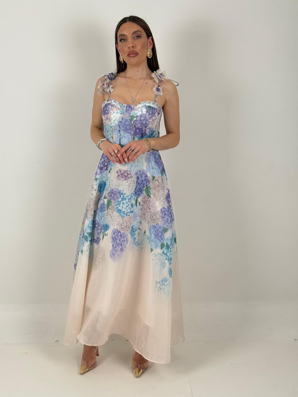 Saldo Abito VIOLE - ABITO LUNGO A FANTASIA COLLEZIONE CHIC