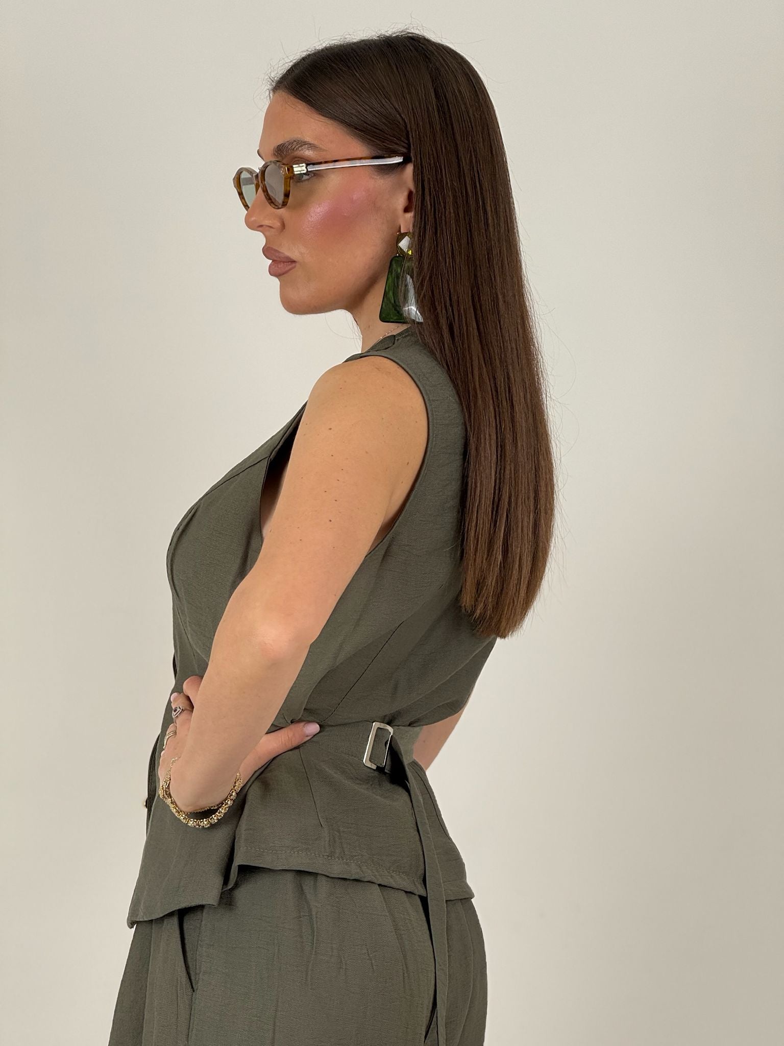 Cordset DOMINIQUE - Completo gilet e bermuda