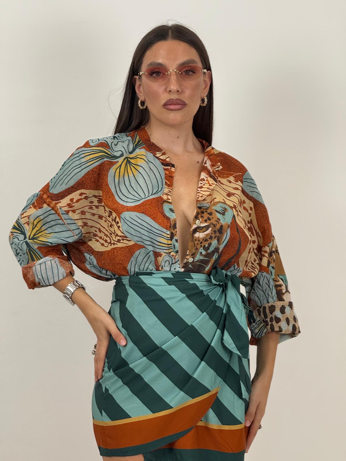 Cordset AMAYA - completo camicia e gonna pareo