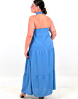 CURVY Abito CAPRI - abito lungo con schiena scoperta e attaccatura al collo LOW - COST