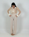 Pantalone JOY - pantalone sartoriale  vita alta