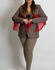 CURVY Giacca FLORA con frange