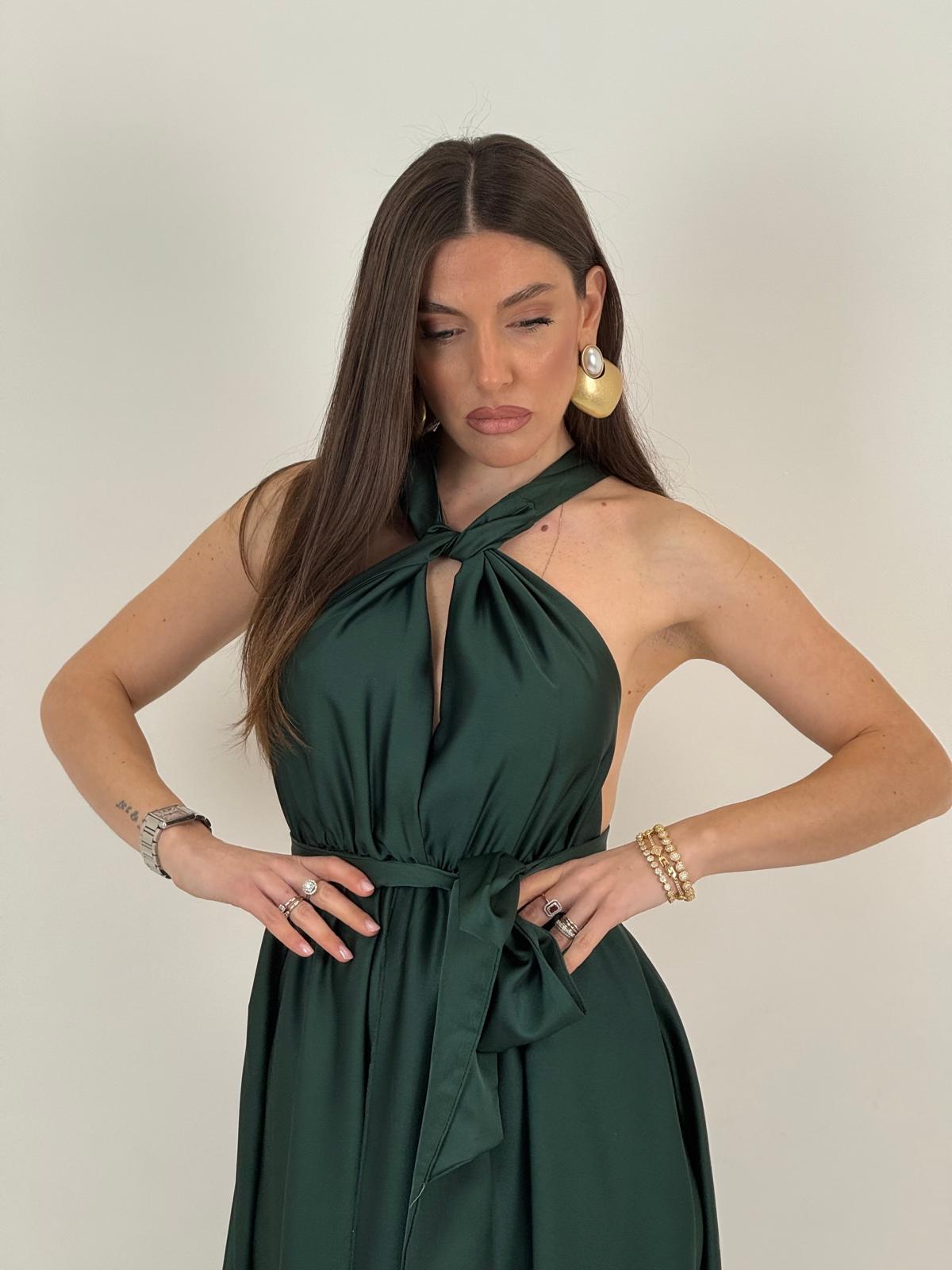 Abito LAURA - Abito lungo multifunzionale schiena nuda