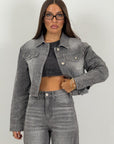 Cordset SWAROVSKI - Completo in denim con brillantini,giacca e pantalone
