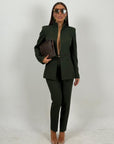 Tailleur DEBBY - tailleur sartoriale giacca bottone unico e pantalone