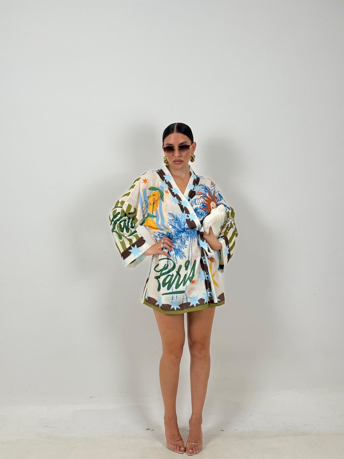 Abito kimono PARIS corto