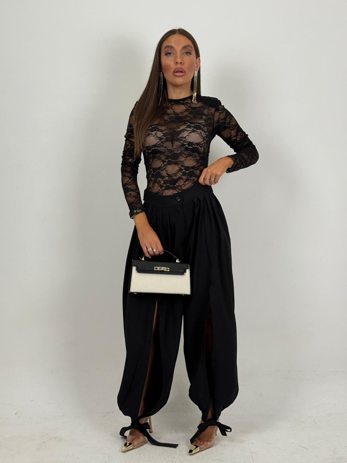 Cordset PENELOPE - Completo maglia in pizzo e pantalone