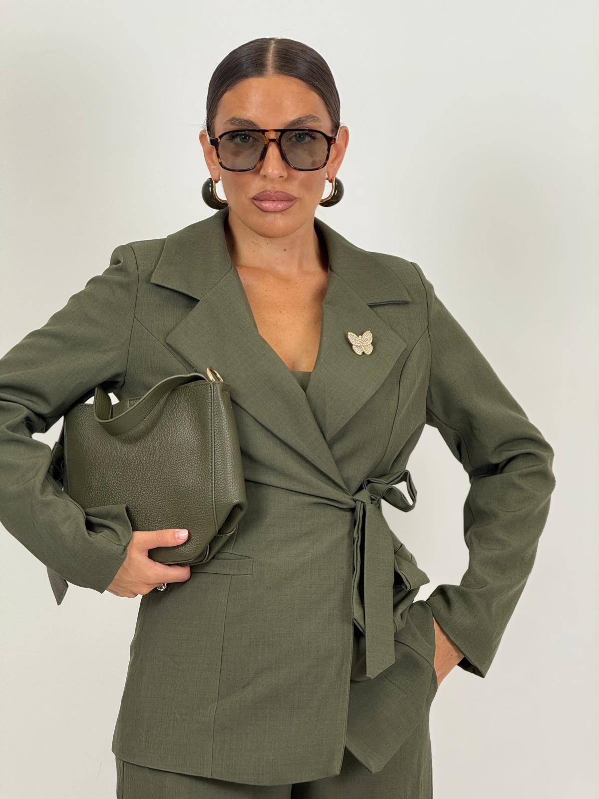 Tailleur ROMINA - Completo giacca con cintura e pantalone