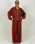 Cordset ANITA - COMPLETO BLUSA CON ZIP E PANTALONE