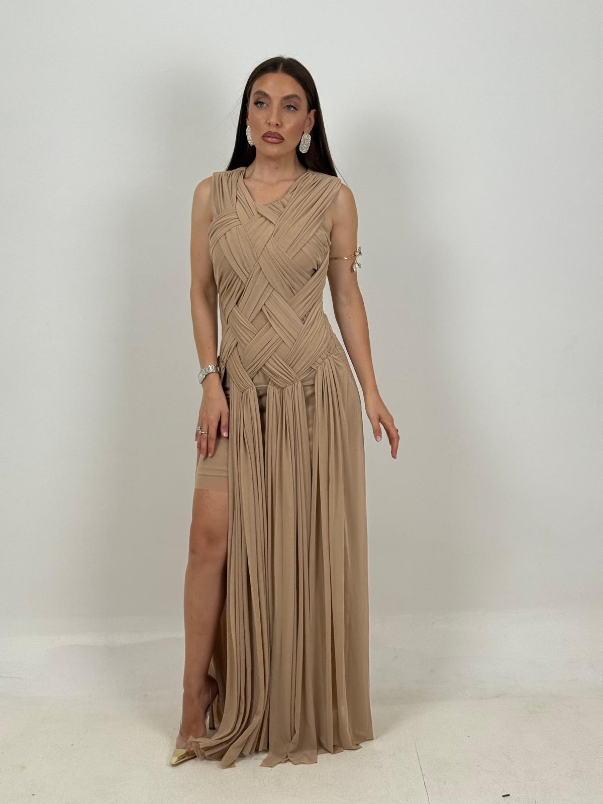 Abito FIONA - Abito lungo con corpetto ad intreccio - COLLEZIONE CHIC