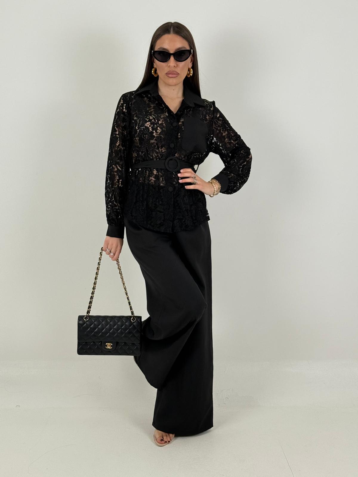 Cordset LOKA - Completo camicia in pizzo e pantalone