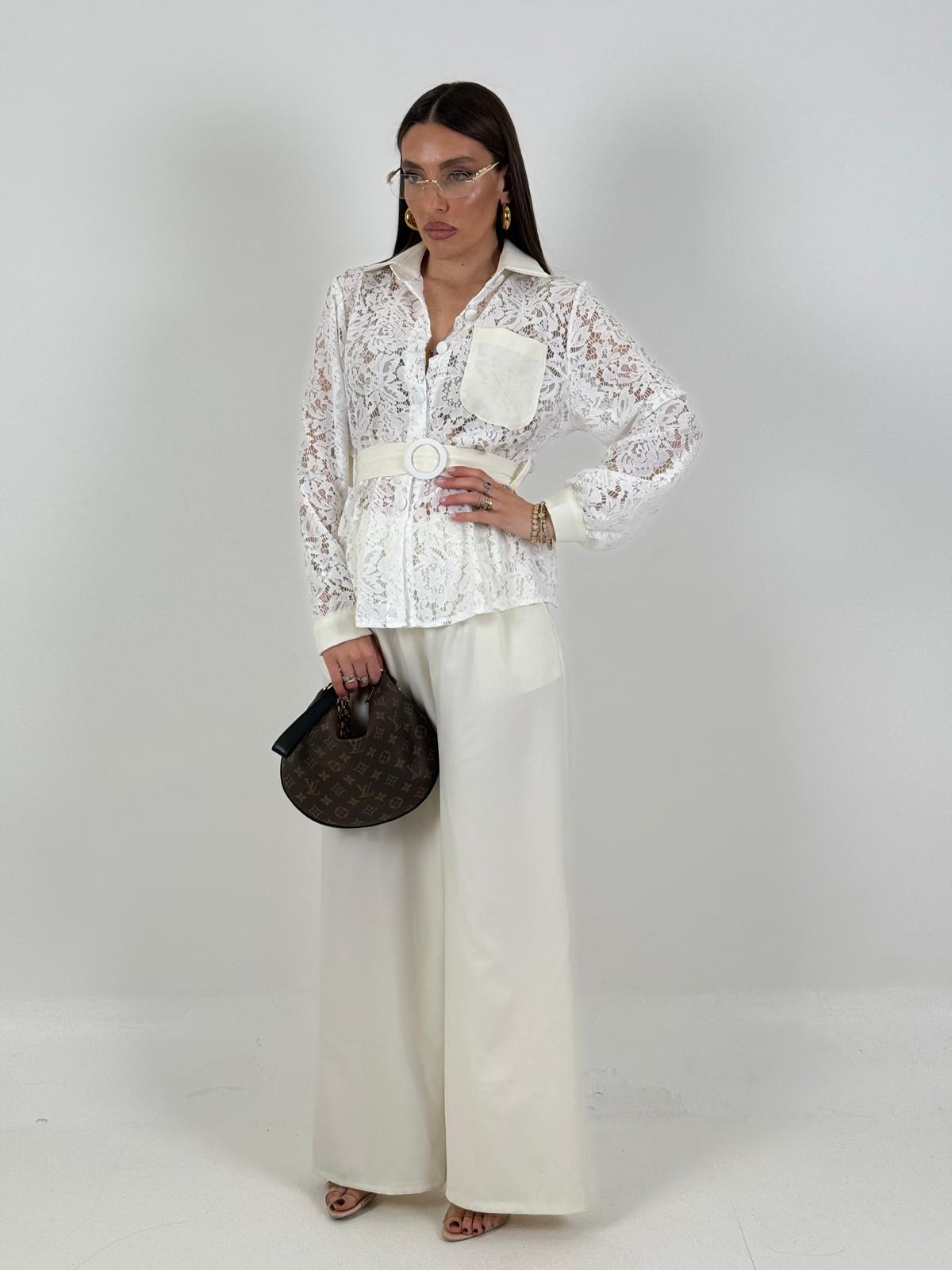 Cordset LOKA - Completo camicia in pizzo e pantalone