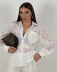 Cordset LOKA - Completo camicia in pizzo e pantalone