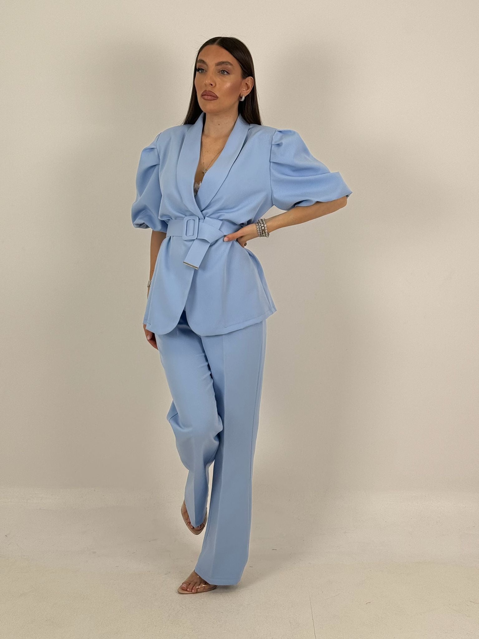 Tailleur FABRY - completo giacca con cintura e pantalone