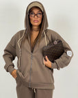 Tuta CHIARA - Completo felpa con zip e pantalone