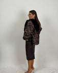 Giacca BINA lumina fantasia leopardo
