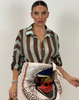 Camicia a righe MARRONE& TIFFANY