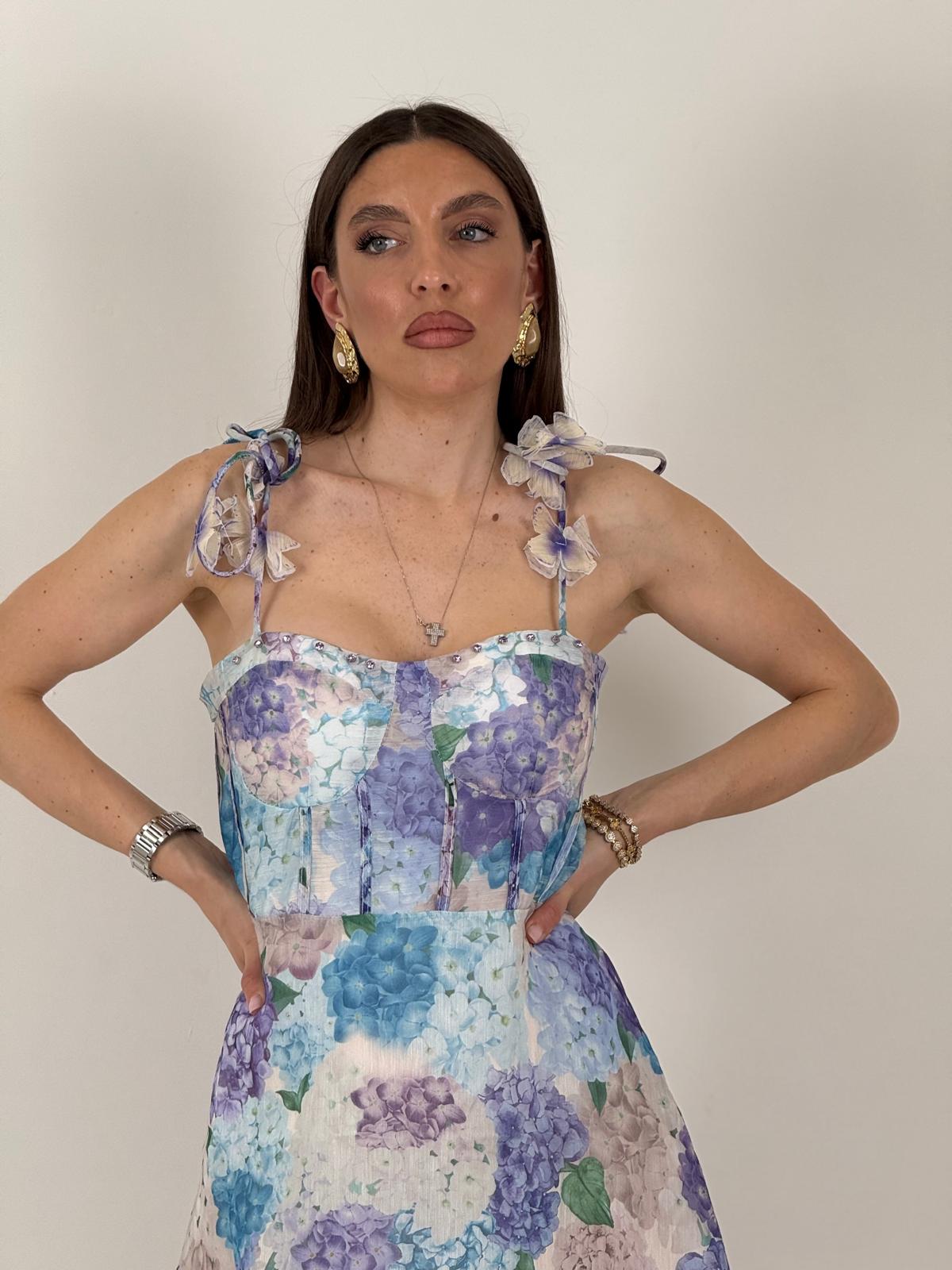 Saldo Abito VIOLE - ABITO LUNGO A FANTASIA COLLEZIONE CHIC