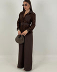 Cordset LOKA - Completo camicia in pizzo e pantalone