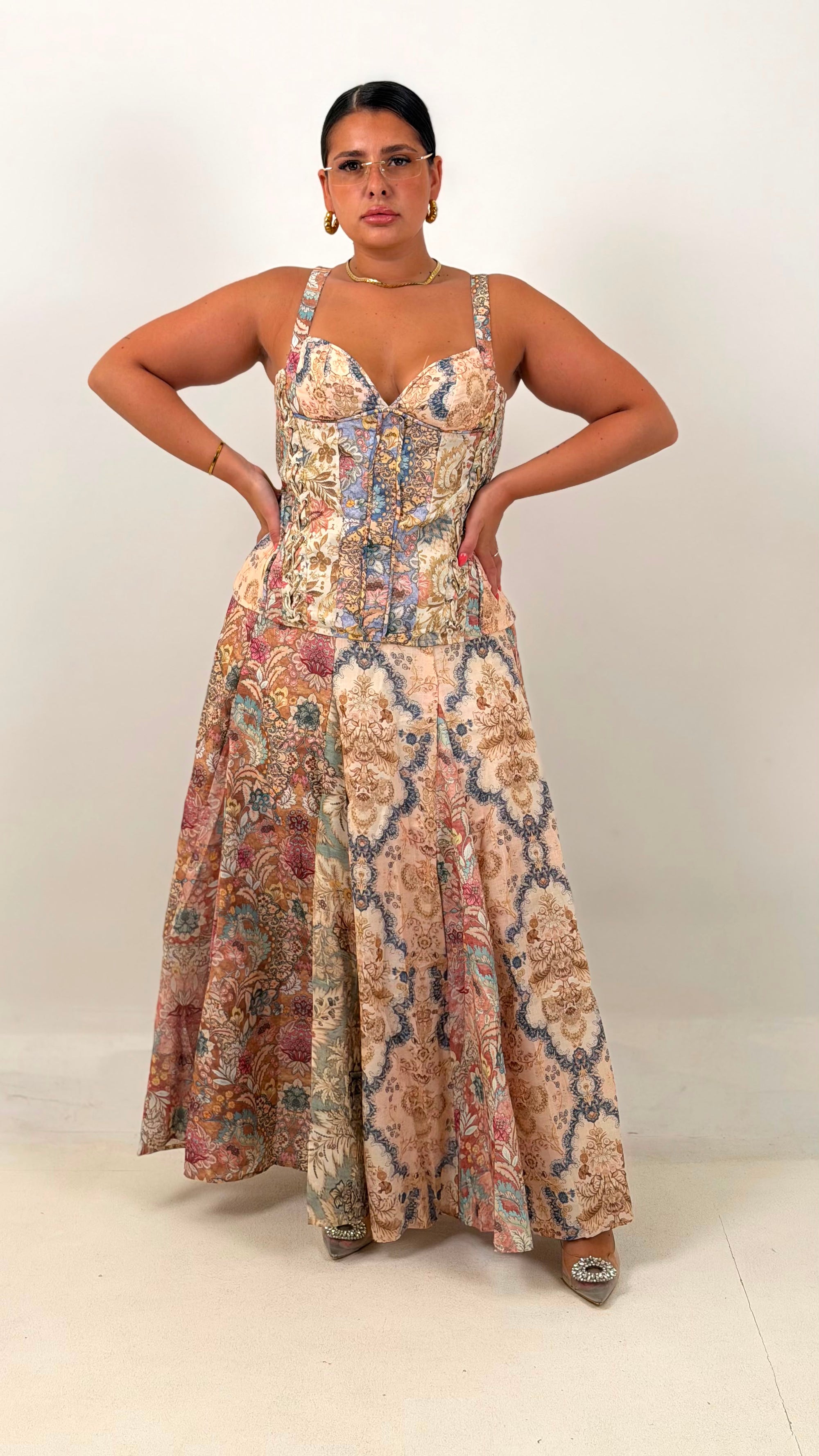CURVY Cordset CHRY - Completo top e gonna lunga COLLEZIONE CHIC