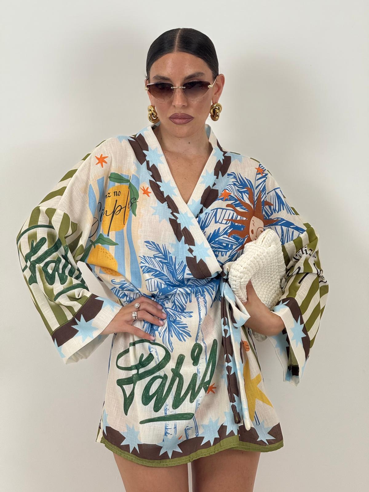 Abito kimono PARIS corto