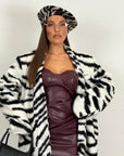 Cappotto LUMINA fantasia zebrata