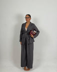 Tailleur FIAMMA - Completo giacca con cintura e pantalone con punti luce