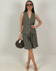 Cordset DOMINIQUE - Completo gilet e bermuda