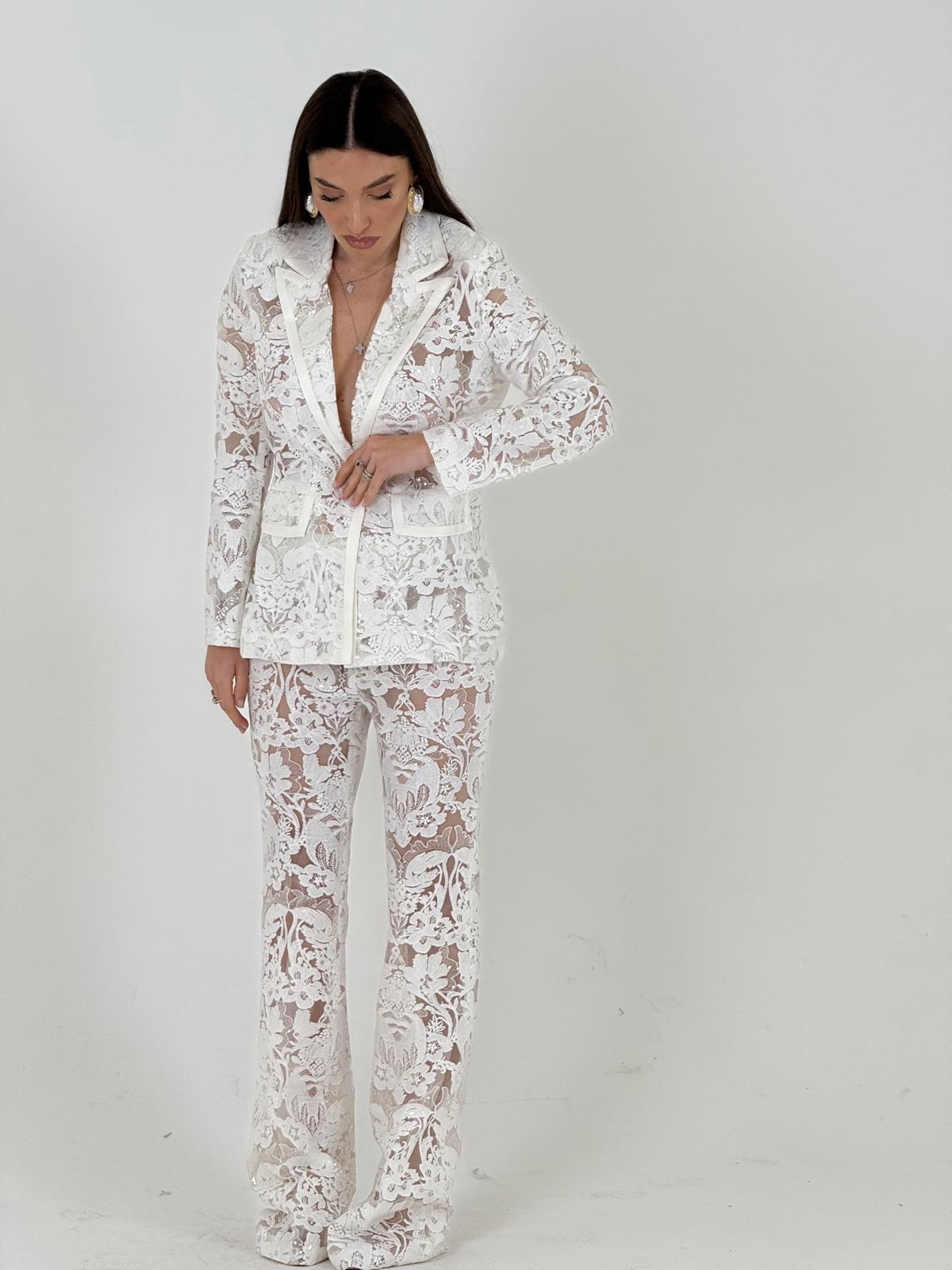 Saldo Tailleur WHITY in pizzo sartoriale