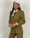 Tailleur RIK - Completo sartoriale tre pezzi - Giacca 4 bottoni dorati gilet e pantalone