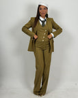 Tailleur RIK - Completo sartoriale tre pezzi - Giacca 4 bottoni dorati gilet e pantalone