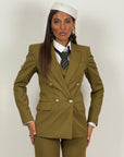 Tailleur RIK - Completo sartoriale tre pezzi - Giacca 4 bottoni dorati gilet e pantalone