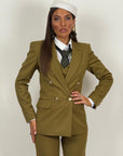 Tailleur RIK - Completo sartoriale tre pezzi - Giacca 4 bottoni dorati gilet e pantalone