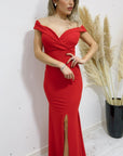 Abito a sirena taglia unica con cerniera su retro e maxi spacco laterale - Jiumir