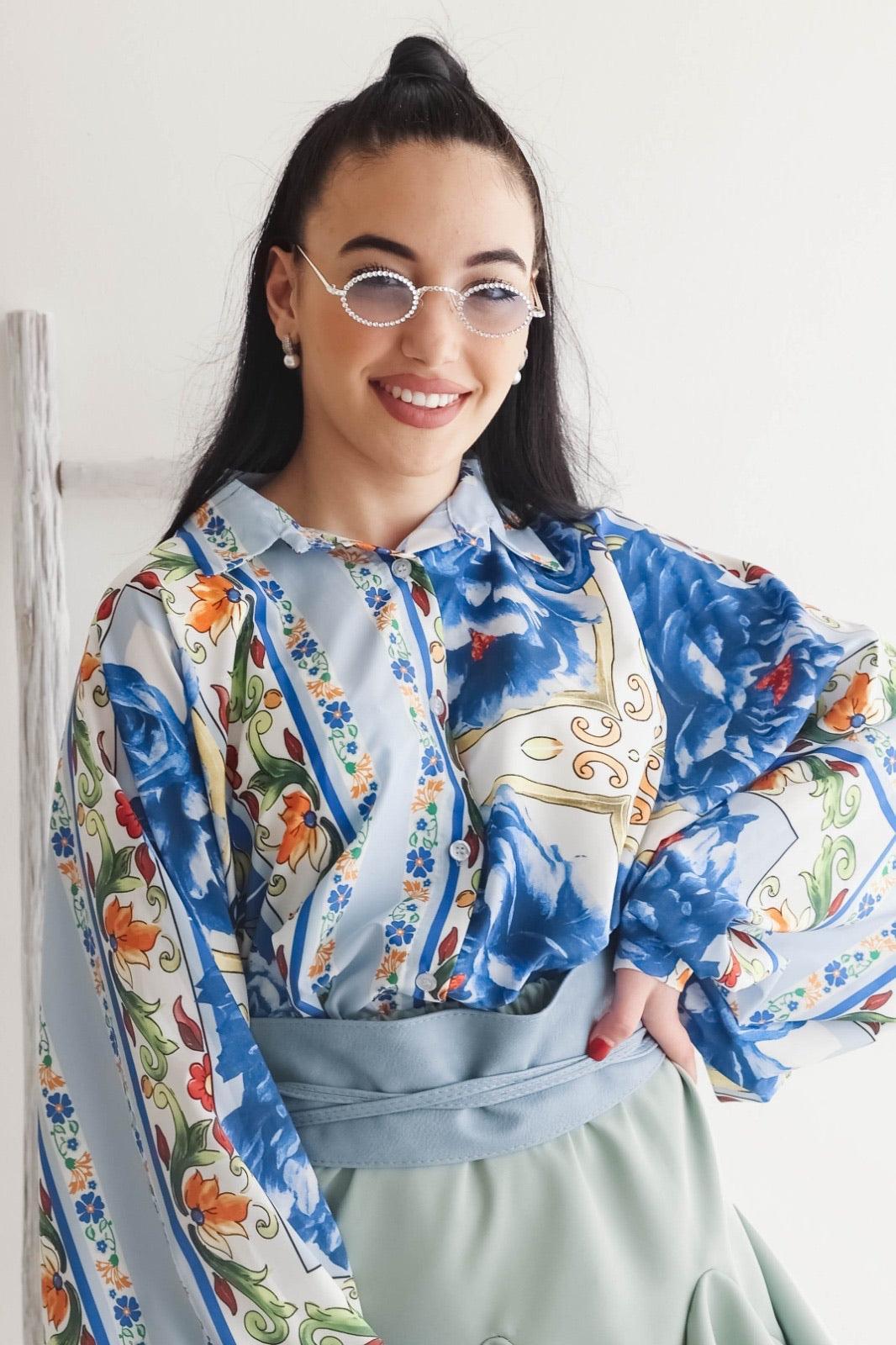 Cintura in pelle dorata lucida - Jiumir