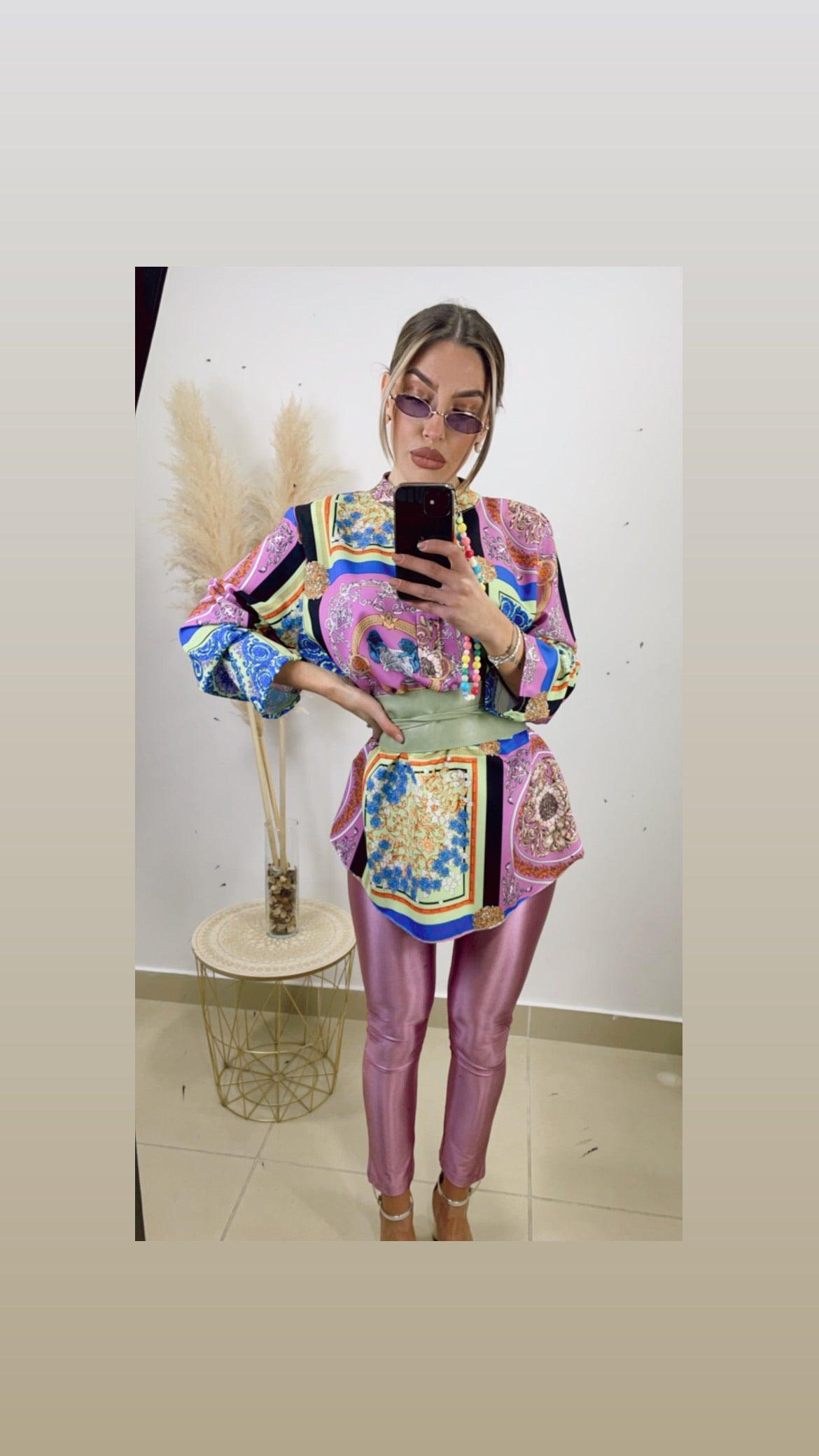 Cintura in pelle dorata lucida - Jiumir